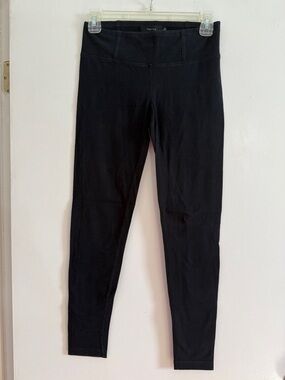 Talula Black Mid-Rise Leggings with Wide Waistband